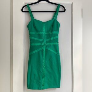 Bebe Green Bodycon Bandage Mini Dress | XS